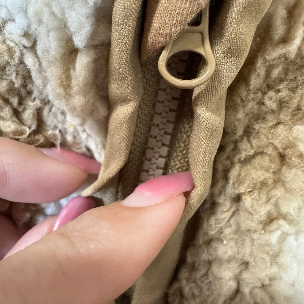 7 For All Mankind Baby Jacket 0-3‎ Months Sherpa Fleece Plaid Zip Jacket